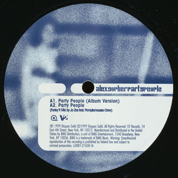 Alex Gopher : Party People (12")