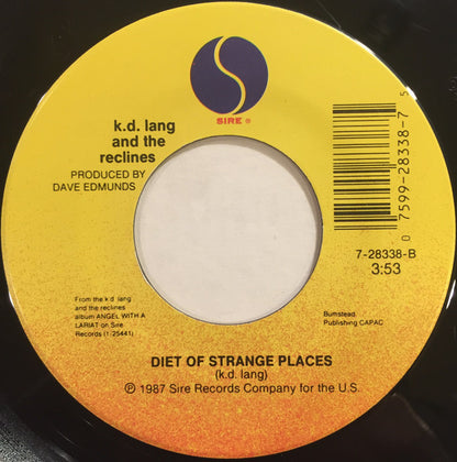K.D. Lang And The Reclines : Turn Me Round / Diet Of Strange Places (7", Single, Spe)