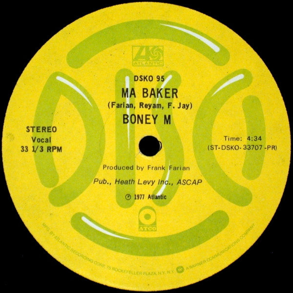 Boney M* : Ma Baker (12", Promo)