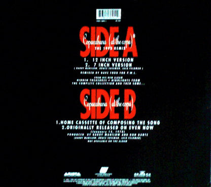 Barry Manilow : Copacabana (At The Copa) (The 1993 Remix) (12")