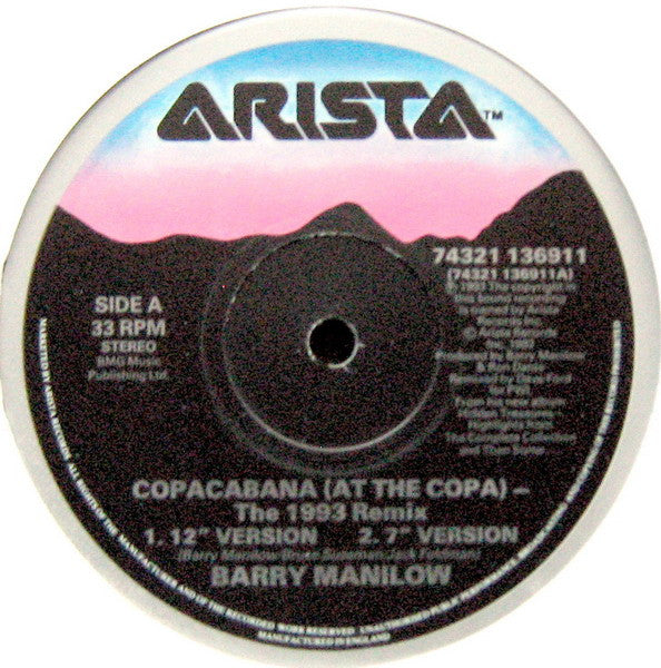 Barry Manilow : Copacabana (At The Copa) (The 1993 Remix) (12")