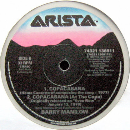 Barry Manilow : Copacabana (At The Copa) (The 1993 Remix) (12")