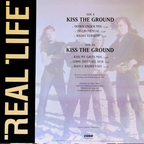 Real Life : Kiss The Ground (12", Single, Promo)