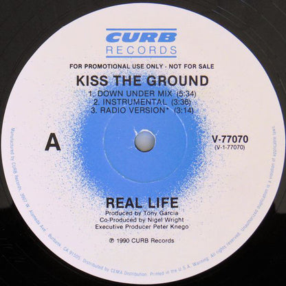 Real Life : Kiss The Ground (12", Single, Promo)