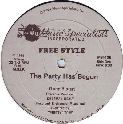 Free Style* : The Party Has Begun (12", Gre)