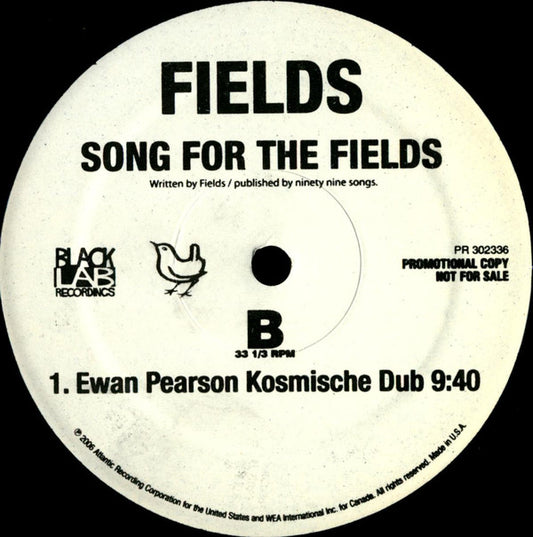 Fields : Song For The Fields (12", Single, Promo)