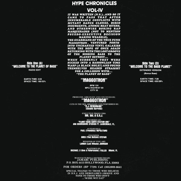 Maggotron : Welcome To The Planet Of Bass (12", Spl)