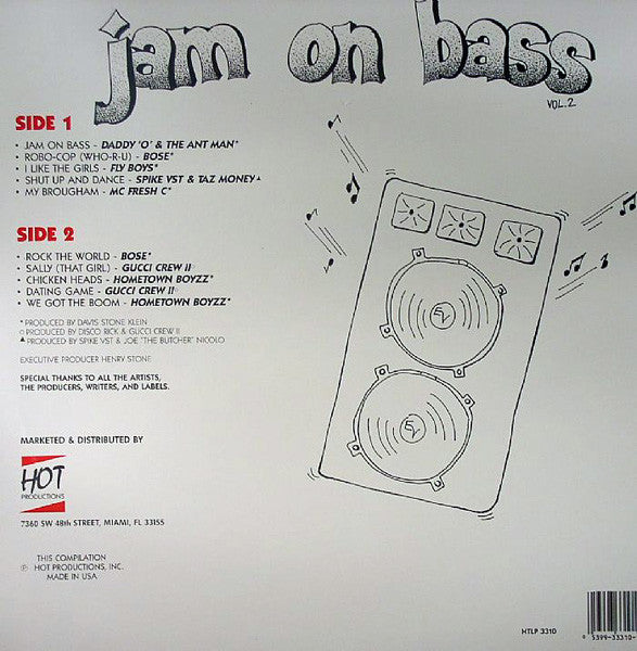Various : Jam On Bass Vol. 2 (LP, Comp)