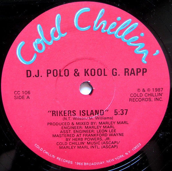 D.J. Polo & Kool G. Rapp* : Rikers Island / Rhyme Tyme (12")