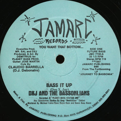 DXJ And The Bassonlians : Bass It Up (12")