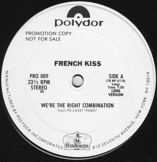 French Kiss (2) : We're The Right Combination (12", Promo)