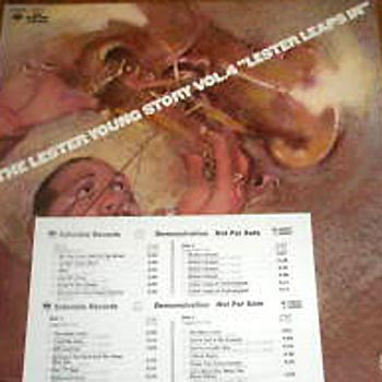 Lester Young : The Lester Young Story Vol.4 "Lester Leaps In" (2xLP, Comp, Mono, Promo)