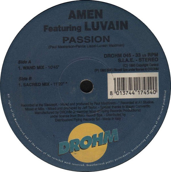 Amen* Feat. Luvain* : Passion (12")