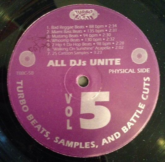 All DJs Unite : Vol 5 - Turbo Beats, Samples, And Battle Cuts (LP)