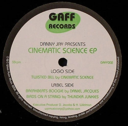 Danny Jay : Cinematic Science EP (12", EP)