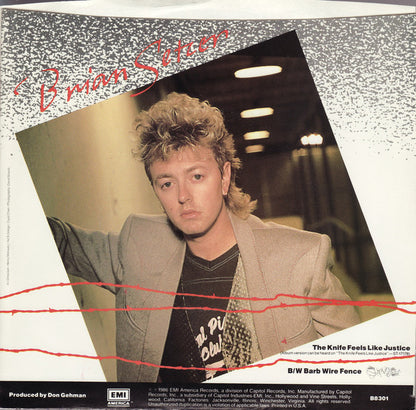 Brian Setzer : The Knife Feels Like Justice (7", Single)