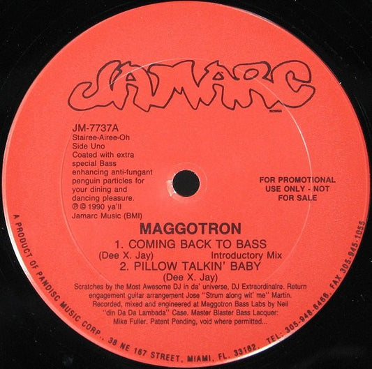 Maggotron : Coming Back To Bass (12", Promo)