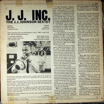 The J.J. Johnson Sextet : J.J. Inc. (LP, Album, Mono)