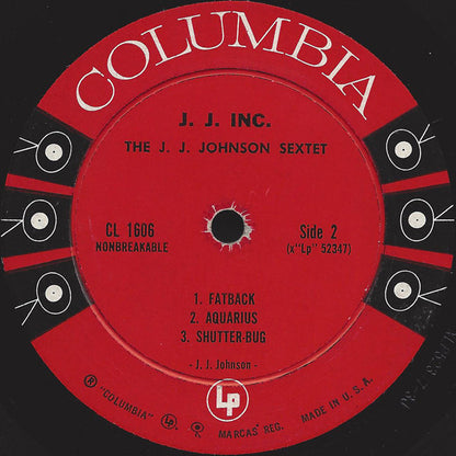 The J.J. Johnson Sextet : J.J. Inc. (LP, Album, Mono)