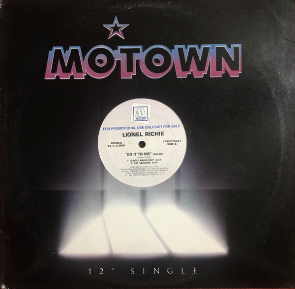 Lionel Richie : Do It To Me (12", Promo)