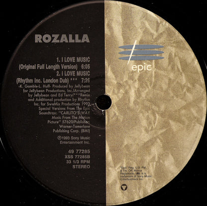 Rozalla : I Love Music (12")