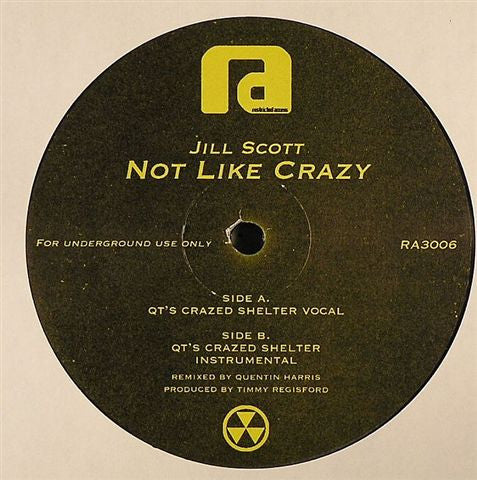 Jill Scott : Not Like Crazy (12", Unofficial)