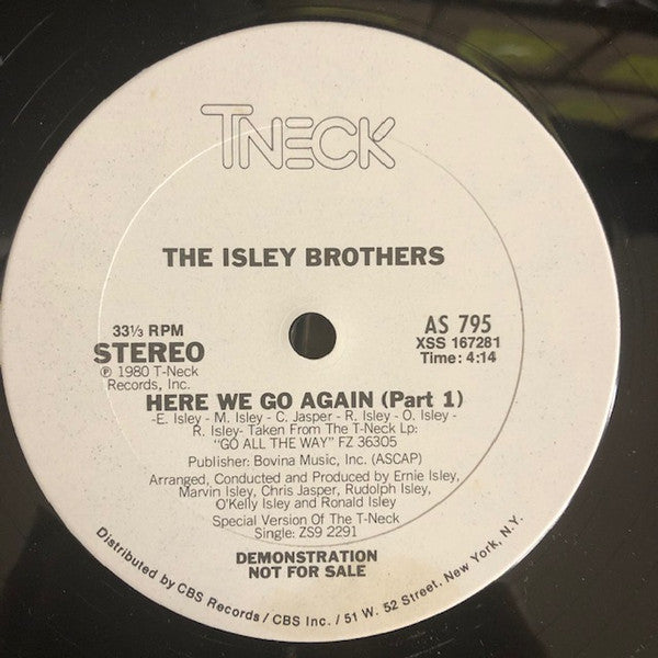The Isley Brothers : Here We Go Again (12", Promo)