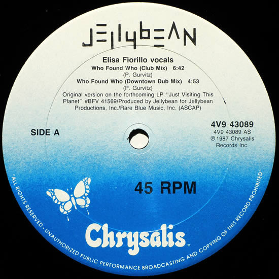 John "Jellybean" Benitez Featuring Elisa Fiorillo : Who Found Who (12")