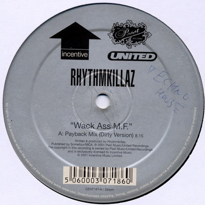 Rhythmkillaz : Wack Ass M.F. (12")