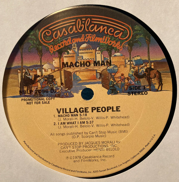 Village People : Macho Man (LP, Album, Promo)