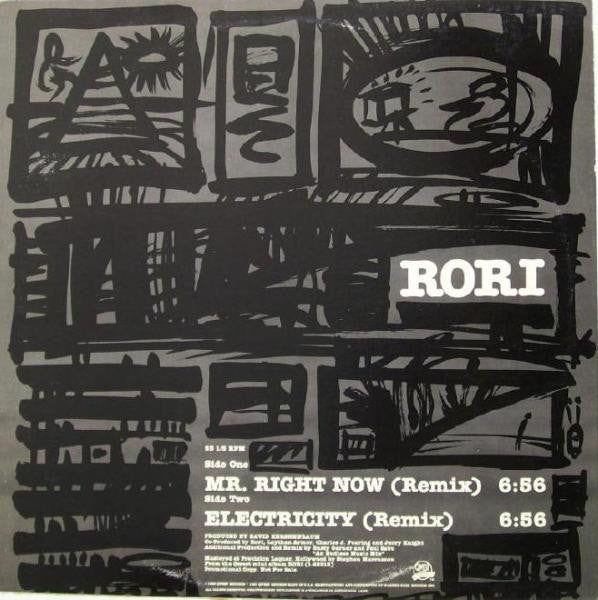 Rori : Mr. Right Now (Remix) / Electricity (Remix) (12", Promo)