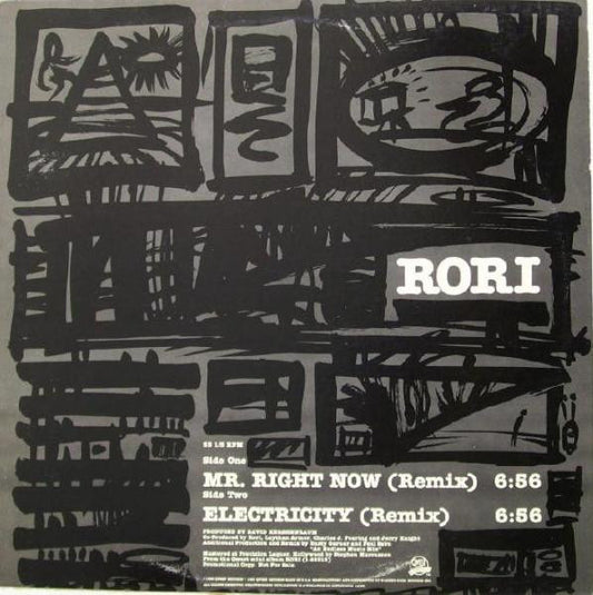 Rori : Mr. Right Now (Remix) / Electricity (Remix) (12", Promo)