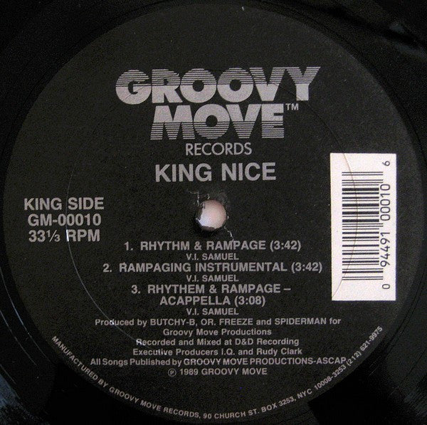 King Nice / Butchy-B : Rhythm & Rampage / Hip Hop Terrorist (12")