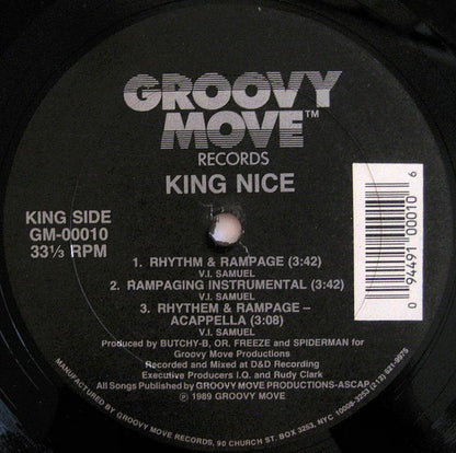 King Nice / Butchy-B : Rhythm & Rampage / Hip Hop Terrorist (12")