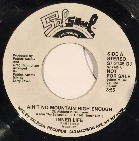 Inner Life : Ain't No Mountain High Enough (7", Promo)
