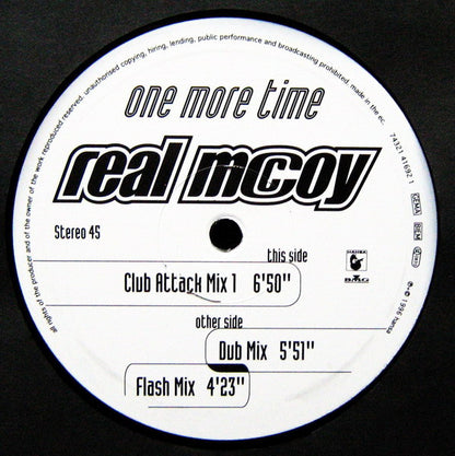 Real McCoy : One More Time (12")