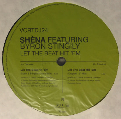 Shena Featuring Byron Stingily : Let The Beat Hit 'Em (2x12", Promo)