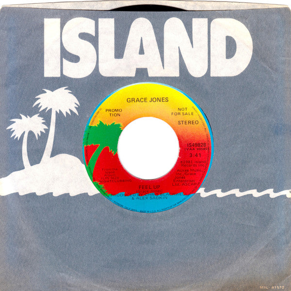 Grace Jones : Feel Up (7", Mono, Promo)
