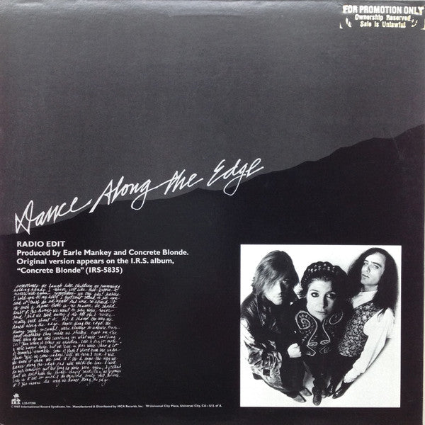 Concrete Blonde : Dance Along The Edge (12", Promo)