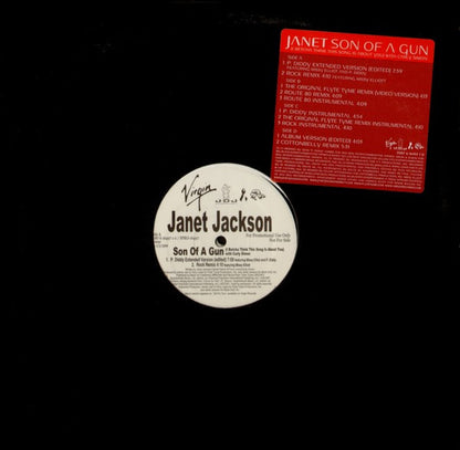 Janet Jackson With Carly Simon : Son Of A Gun (I Betcha Think This Song Is About You) (2x12", Single, Promo)
