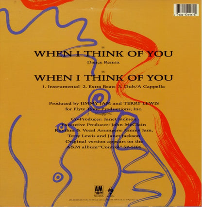 Janet Jackson : When I Think Of You (Dance Remix) (12", Single, Bla)