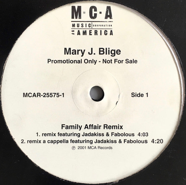 Mary J. Blige : Family Affair (Remix) (12", Promo)