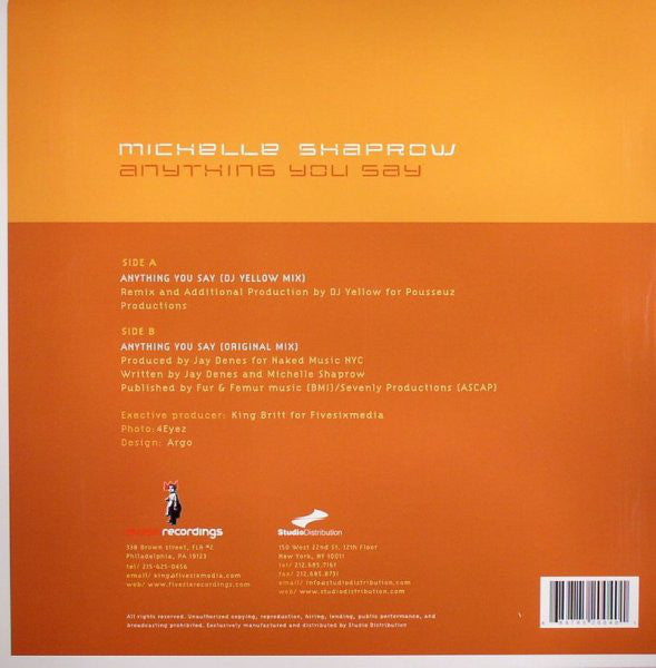 Michelle Shaprow : Anything You Say (12")