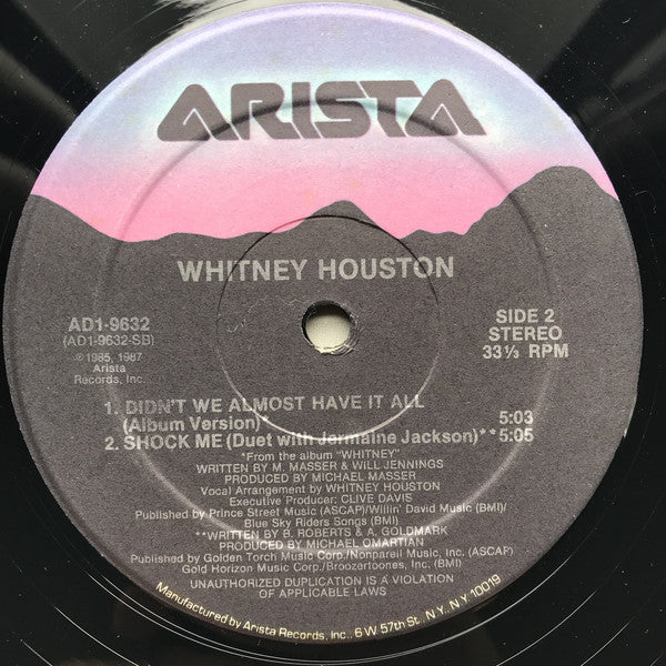 Whitney Houston : For The Love Of You (12", Single)