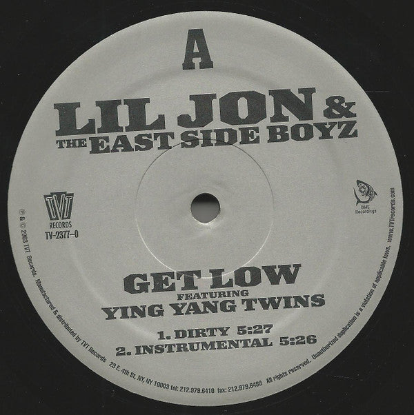 Lil Jon & The East Side Boyz* : Get Low (12")