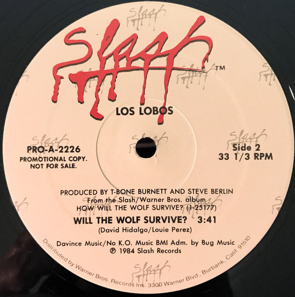 Los Lobos : Don't Worry Baby / Will The Wolf Survive (12", Single, Promo)
