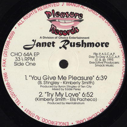 Janet Rushmore : You Give Me Pleasure (12", EP)