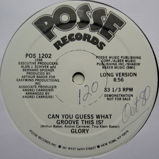 Glory : Can You Guess What Groove This Is? (12", Promo)