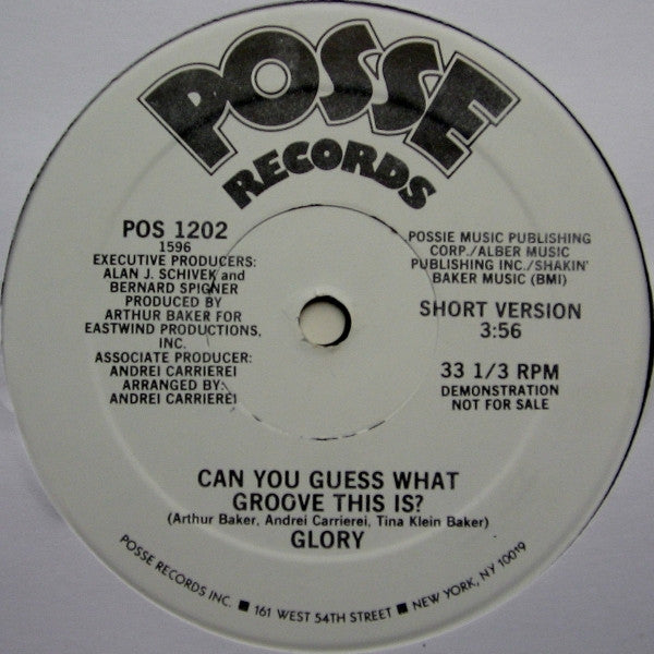 Glory : Can You Guess What Groove This Is? (12", Promo)