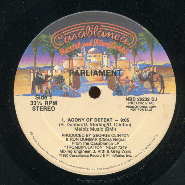 Parliament : Agony Of Defeat (12", S/Sided, M/Print, Promo)
